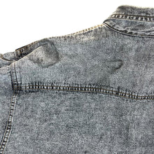 Load image into Gallery viewer, Vintage 90&#39;s ARIZONA JEANS Lace Panel Western Cowboy Long Sleeve Acid Wash Black Denim Shirt
