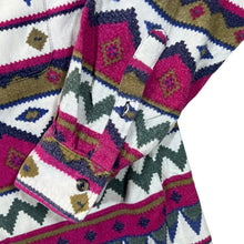Load image into Gallery viewer, Vintage 90&#39;s Novel Penny Farthing Abstract Aztec Patterned Long Sleeve Flannel Shirt
