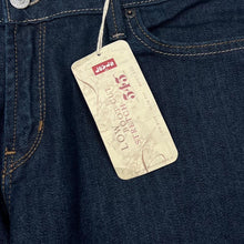 Load image into Gallery viewer, LEVI’S 545 Low Rise Slim Fit Boot Cut Stretch Dark Blue Denim Jeans
