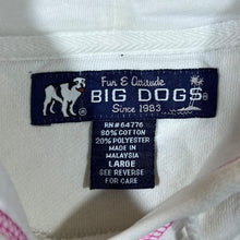 Load image into Gallery viewer, Early 00&#39;s Big Dogs Embroidered Spellout White Pink Pullover Hoodie
