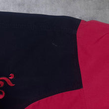 Load image into Gallery viewer, Vintage Stars &amp; Stripes Cowboy Western Embroidered Red Black Popper Long Sleeve Shirt
