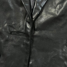 Load image into Gallery viewer, Vintage WALLIS Genuine Real Black Leather Blazer Jacket
