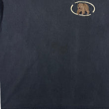 Load image into Gallery viewer, Vintage GILDAN Embroidered Bear Animal Wildlife Distressed Faded Black Short Sleeve T-Shirt
