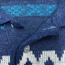 Load image into Gallery viewer, Vintage 90&#39;s C&amp;A Classic Grandad Patterned Acrylic Cotton Knit Collared Sweater Jumper
