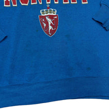 Load image into Gallery viewer, Vintage 90&#39;s LEE Made In USA &quot;UNIVERSITY NORWAY&quot; College Spellout Graphic Crewneck Sweatshirt
