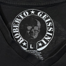 Load image into Gallery viewer, ROBERTO GEISSIN COUTURE Gothic Y2K Style Spellout Graphic V-Neck T-Shirt
