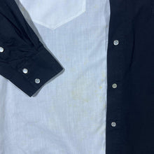 Load image into Gallery viewer, Vintage Stars &amp; Stripes Cowboy Western Black Cotton Long Sleeve Popper Shirt
