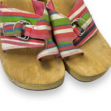 Load image into Gallery viewer, SKECHERS “Somethin’ Else” Y2K Striped Platform Sandals
