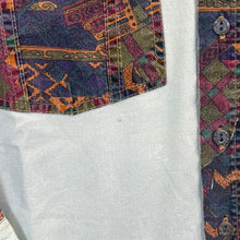 Load image into Gallery viewer, Vintage Pearl River Clothing Co. Crazy Patterned Colour Block Cowboy Western Long Sleeve Shirt
