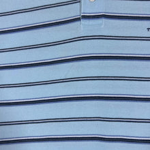 Load image into Gallery viewer, Vintage THOMAS BURBERRY Embroidered Mini Logo Blue Striped Short Sleeve Polo Shirt
