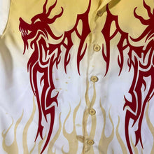 Load image into Gallery viewer, Early 00&#39;s Sweety Collection Gothic Y2K Tribal Dragon Yellow Short Sleeve Shirt
