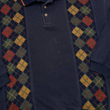 Load image into Gallery viewer, Vintage 90’s ST MICHAEL Marks &amp; Spencer Argyle Knit Panel Collared Sweatshirt
