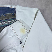 Load image into Gallery viewer, Vintage Forbidden Cowboy Western Aztec Patterned White Cotton Long Sleeve Shirt
