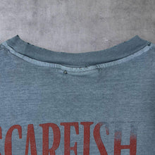 Load image into Gallery viewer, Early 00's Weird Fish "Scarfish" Parody Graphic Faded Grey Distressed T-Shirt
