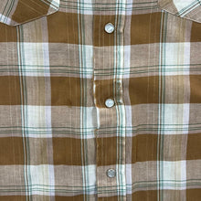 Load image into Gallery viewer, Vintage H BAR C California Ranchwear Cowboy Western Check Popper Short Sleeve Distressed Shirt
