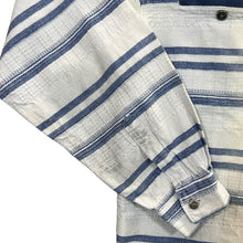 Load image into Gallery viewer, Vintage 90&#39;s Shooter Cowboy Western Cotton Linen Striped Long Sleeve Shirt

