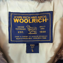 Load image into Gallery viewer, Vintage WOOLRICH Fur Trim Down Fill Padded Longline Zip Jacket
