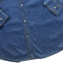 Load image into Gallery viewer, Vintage John F. Gee Cowboy Western Horse Blue Denim Cotton Long Sleeve Shirt
