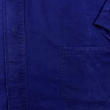 Load image into Gallery viewer, Vintage Lotus French Chore Worker Style Navy Blue Cotton Distressed Jacket
