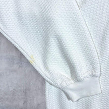 Load image into Gallery viewer, Vintage 90&#39;s Clubwear Tradition Embroidered Crest Logo White Yellow Waffle Sweatshirt
