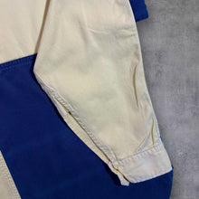 Load image into Gallery viewer, Vintage William Ellis Navy Blue Yellow Colour Block Long Sleeve Cotton Deck Shirt
