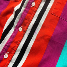 Load image into Gallery viewer, Vintage Panhandle Slim Made In USA Striped Cowboy Western Long Sleeve Button-Up Shirt
