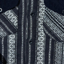 Load image into Gallery viewer, Vintage M.Zeki Golhan Black White Patterned Long Sleeve Flannel Shirt
