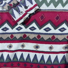 Load image into Gallery viewer, Vintage Aztec Crazy Abstract Patterned Multi Colour Long Sleeve Flannel Shirt

