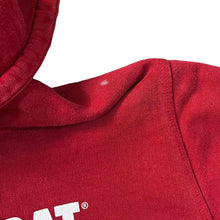 Load image into Gallery viewer, CAT Caterpillar Classic Logo Spellout Graphic Red Zip Hoodie
