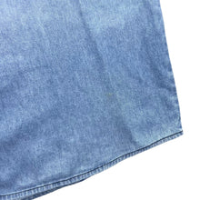 Load image into Gallery viewer, Vintage JACQUES LORANT Lace Panel Cowboy Western Style Long Sleeve Blue Denim Shirt
