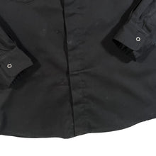 Load image into Gallery viewer, Cowboy Western Style Metal Stud Black Popper Polyester Cotton Long Sleeve Shirt
