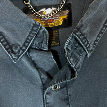 Load image into Gallery viewer, Vintage 90's HARLEY DAVIDSON Embroidered Spellout Biker Heavy Cotton Short Sleeve Shirt
