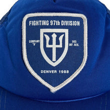 Load image into Gallery viewer, Vintage 80&#39;s FIGHTING 97TH DIVISION &quot;Denver 1988&quot; Military Army Embroidered Mesh Baseball Cap
