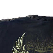 Load image into Gallery viewer, Early 00&#39;s WILD Biker Gothic Eagle Wildlife Graphic Black Distressed T-Shirt
