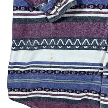 Load image into Gallery viewer, Vintage 90&#39;s FRIENDS Multi Striped Aztec Patterned Long Sleeve Flannel Shirt
