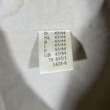 Load image into Gallery viewer, Vintage Cowboy Western Black Faux Leather Panel Beige Cotton Popper Long Sleeve Shirt
