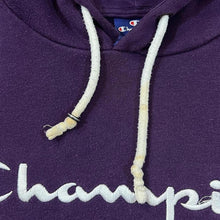 Load image into Gallery viewer, Champion Classic Embroidered Big Logo Spellout Purple Pullover Hoodie
