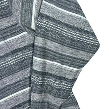Load image into Gallery viewer, Vintage Commander Grey White Multi Striped Long Sleeve Cotton Flannel Shirt

