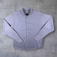 Load image into Gallery viewer, Early 00's YSL Yves Saint Lauren Mini Logo Blue Long Sleeve Button-Down Shirt
