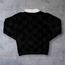 Load image into Gallery viewer, WeSC Wasted Youth Mens L Towelling Jacquard Rugby Polo Sweatshirt Streetwear
