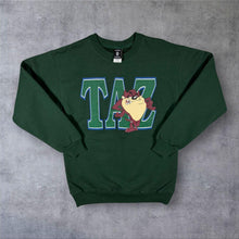 Load image into Gallery viewer, Vintage Warner Bros (1998) Looney Tunes Taz Graphic Green Sweatshirt
