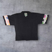 Load image into Gallery viewer, Vintage 100% Surf Cartoon Cat Pattern Y2K Surfer Faded Black Cotton T-Shirt
