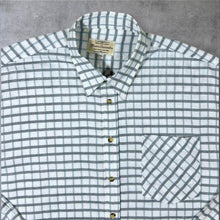 Load image into Gallery viewer, Vintage Mauro Lesandro White Grey Plaid Check Cotton Long Sleeve Flannel Shirt
