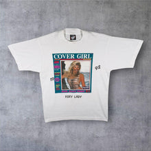 Load image into Gallery viewer, Vintage 1992 Harrahs Las Vegas Cover Girl T Shirt M Screen Stars Casino 90s
