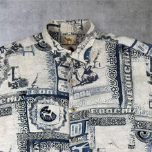 Load image into Gallery viewer, Vintage 90s Camel Collection Shirt M L All Over Print Abstract Short Sleeve Retro
