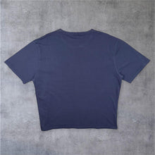 Load image into Gallery viewer, Early 00's Yves Saint Laurent YSL Multi Colour Spellout Blue Cotton Short Sleeve T-Shirt
