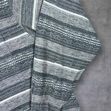 Load image into Gallery viewer, Vintage Commander Grey White Multi Striped Long Sleeve Cotton Flannel Shirt
