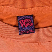 Load image into Gallery viewer, Vintage 90's Tinga Tinga Elephant Animal Wildlife Graphic Faded Orange T-Shirt
