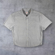 Load image into Gallery viewer, Levi's White Navy Blue Floral Patterned Point Collar Cotton Short Sleeve Shirt
