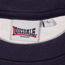 Load image into Gallery viewer, Early 00's Lonsdale Classic Logo Graphic Navy Blue Cotton Blend Short Sleeve T-Shirt
